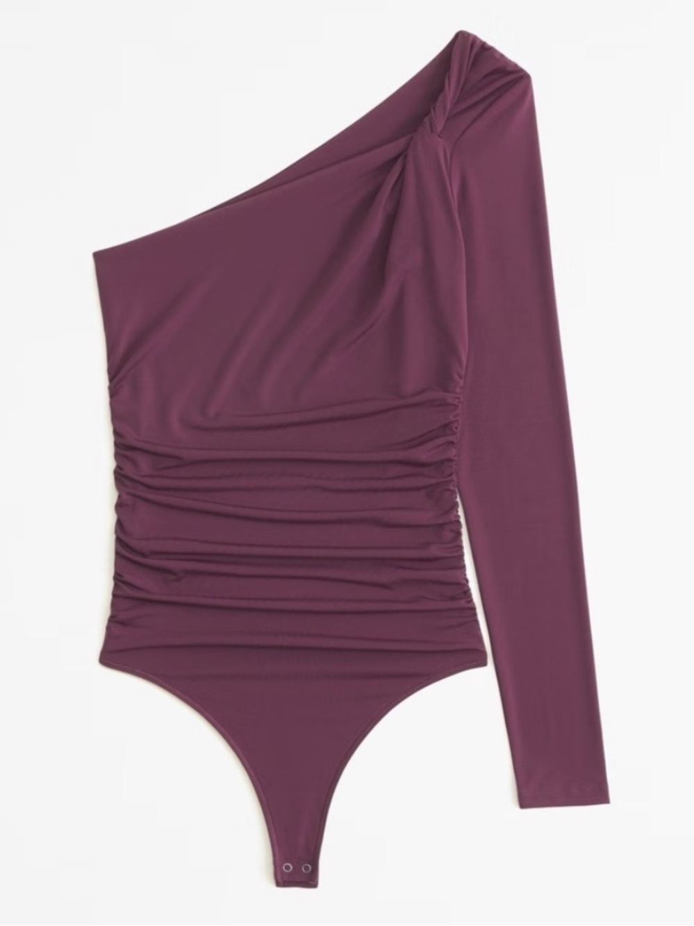 Abercrombie & Fitch One-Shoulder Twist Ruched Bodysuit | S